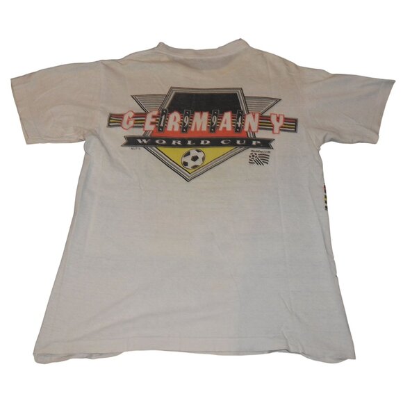 Vintage 1994 Germany World Cup Spellout Single Stitch T-Shirt Medium - Picture 6 of 9